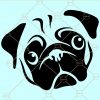 Cute Pug Face SVG