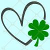 St Patrick’s Day Heart Clover Svg, Heart Clover SVG, St Patrick’s Day svg, Clover heart SVG, St Patrick’s svg, Irish svg, St Paddy Day svg, St Pattys Day svg