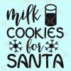 Milk cookies for santa svg