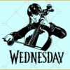 Wednesday SVG,Guitar svg, Wednesday Addams SVG, Wednesday Addams png, Jenna Ortega svg