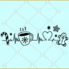 Christmas Heartbeat SVG, Christmas svg, Christmas sign svg, Christmas svg file, Christmas png