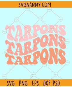 Tarpons Wavy stacked svg, Tarpons Football svg, Tarpons svg, Tarpons svg file svg