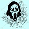 alloween ghost svg, Floral Halloween ghost svg, ghost SVG, Halloween SVG, ghost Silhouette svg
