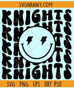 Knights Retro smiley svg, Knight mascot svg, Knight Football Team SVG