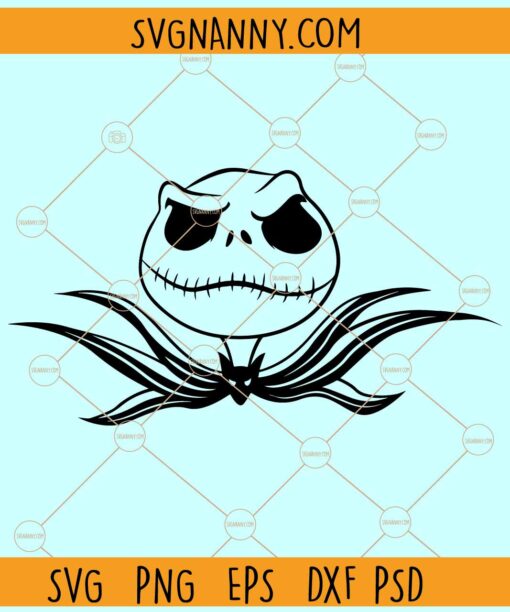 Jack Skellington head svg, Nightmare Before Christmas SVG, Halloween SVG