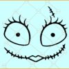Sally face SVG, Halloween Sally Svg, Sally Nightmare Before Christmas Svg, Sally SVG