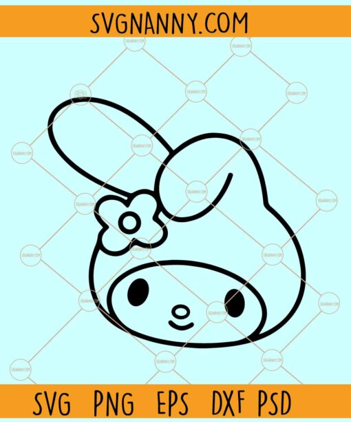 Melody face SVG, Hello Kitty My Melody Face Svg, My Melody Svg, Hello Kitty Svg