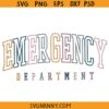 Emergency Department svg, ER Registration svg, ER Nurse svg, Emergency Department varsity fornt svg