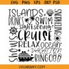 Islands Drinks Shows Ocean Vacation SVG, family cruise svg, family vacation svg