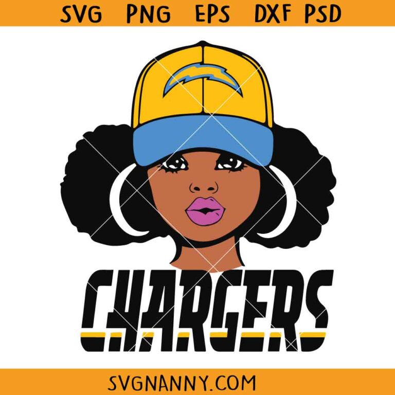 LA Chargers girl SVG, Chargers Girl SVG, Los Angeles Chargers SVG ...