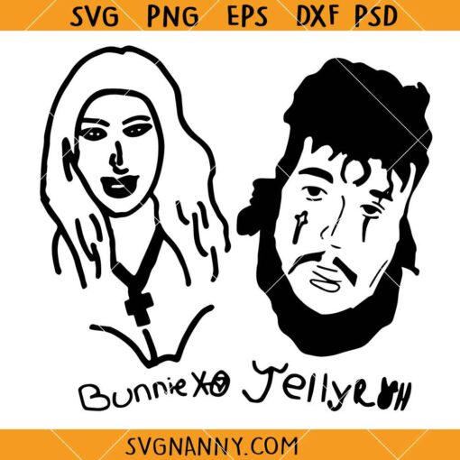 Bunnie Xo Jelly Roll Meme SVG, Couple Jelly Roll Bunnie XO SVG, Funny Bunnie Xo Jelly Roll Meme SVG