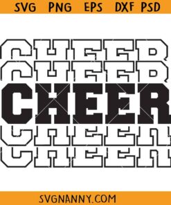 Cheer stacked svg, cheerleading SVG, Cheer svg, Cheer Squad svg, Cheer Pom Pom SVG, Cheer Team Svg, Pom Poms Svg