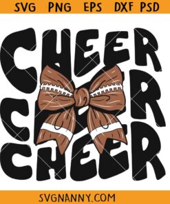 Coquette Cheer Football SVG, s Coquette Football Cheer SVG, Coquette Cheer Bow SVG, Football Coquette Bow SVG