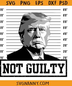 Not guilty Trump svg, Trump Mugshot SVG, Pro America Svg, Free Trump Svg, Donald Trump SVG, Trump Free SVG