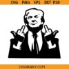 Trump middle finger SVG, Donald Trump SVG, Donald Trump Giving the Middle Finger SVG, Trump Middle Finger You Missed Svg