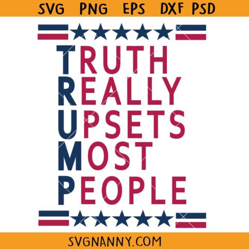 Truth Really Upsets Most People Trump SVG, Trump 2024 America Flag SVG, Donald Trump SVG, Patriotic Svg, 4th of July Svg, American Svg, Fourth of July SVG, Trump Svg, Trump Team Svg, Love Trump Svg