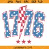 1776 USA flag Lightning Bolt SVG, 1776 4th Of July SVG, Established 1776 SVG, 4th Of July Shirt SVG 