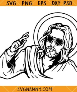 Cool Jesus with sunglasses SVG, Funny Christian SVG, Easter Cool Jesus SVG