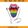 LGBTQ Tongue SVG, Sexy Lips LGBT Pride Svg   