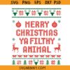 Merry Christmas Ya Filthy Animal Png svg, Christmas SVG, Home Alone Christmas Svg, Holiday SVG