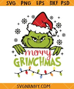 Merry Grinchmas Svg, Christmas Grinch SVG, Grinchmas clipart SVG