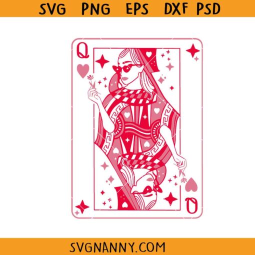 Queen Of Hearts card svg, King And Queen Card SVG, Playing Cards SVG