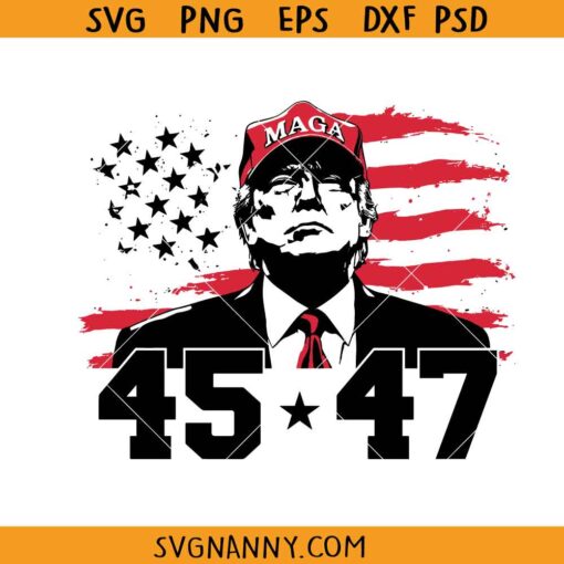 Trump 45 47 svg, President Trump SVG, Republican SVG