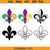 Fleur de Lis symbol Svg Bundle, Saints Fleur Symbol Svg, Fleur de Lis Clipart, Mardi Gras Svg