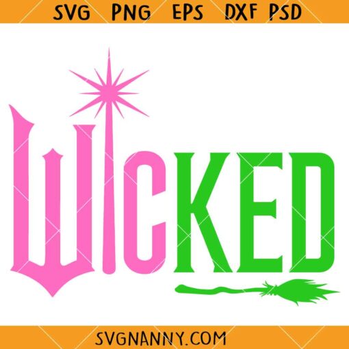 Wicked broom and wand SVG, Wicked Movie SVG, Wicked SVG, Defy Gravity Broomstick Magic Wand SVG