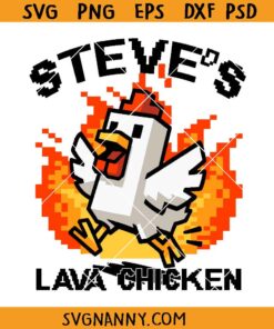Steve's Lava Chicken Minecraft Png svg, Minecraft movie svg