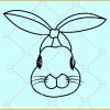 Bunny face with bandana svg
